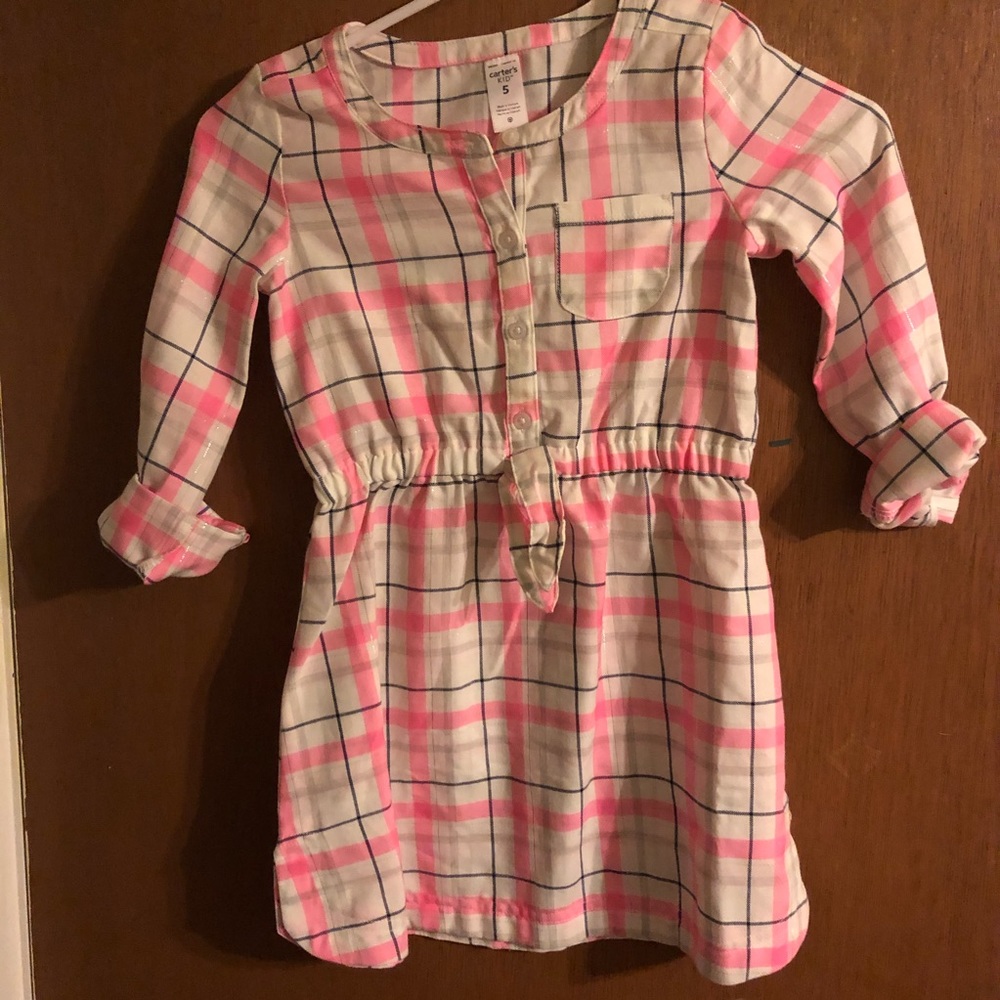 NWOT Pink plaid dress